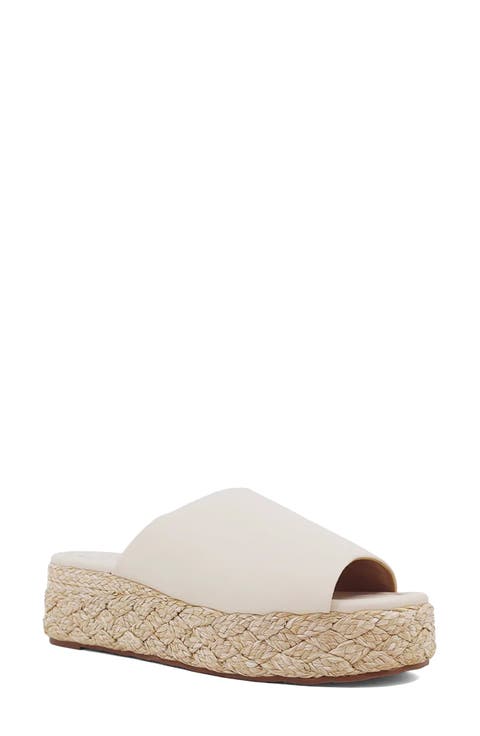 Lizzie Jute Platform Slide Sandal (Women)