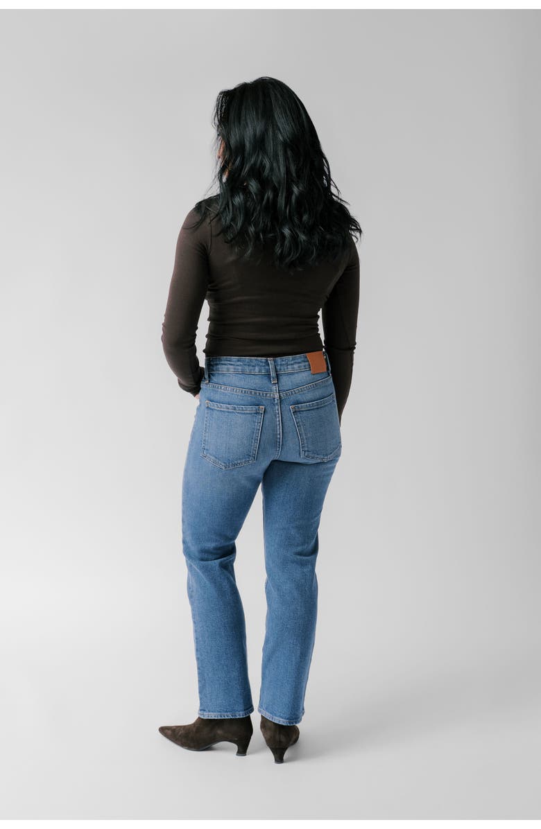 Nelle Atelier The Gabi Petite Ankle Straight Leg Jean, Alternate, color, Royal