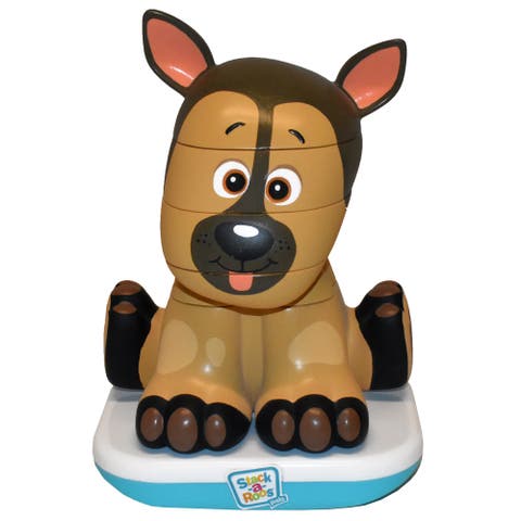 Stackaroos Pals Shepherd Puppy 5Pc Stacking Tower, Lights & Sounds, Stem