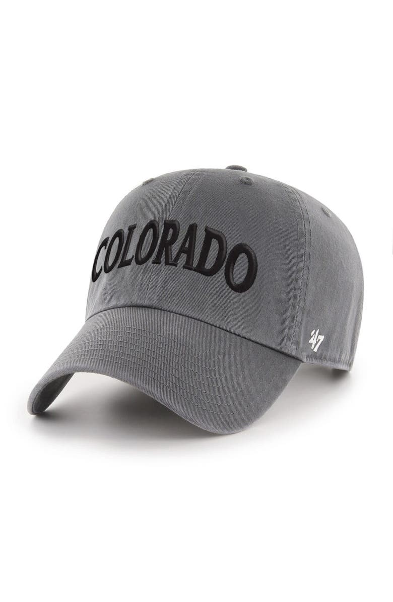 '47 Men's '47 Charcoal Colorado Buffaloes Clean Up Adjustable Hat, Main, color, 