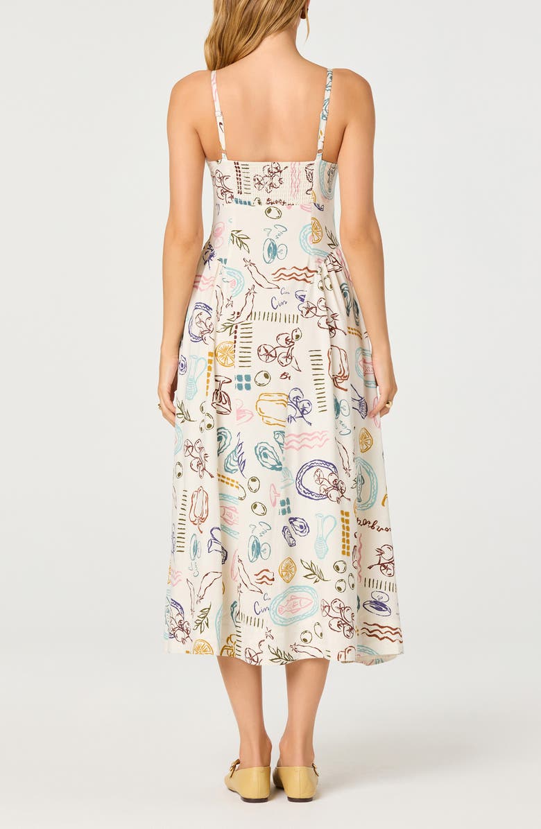 ASTR the Label Ansley Mixed Print Dress, Alternate, color, Off White Picnic