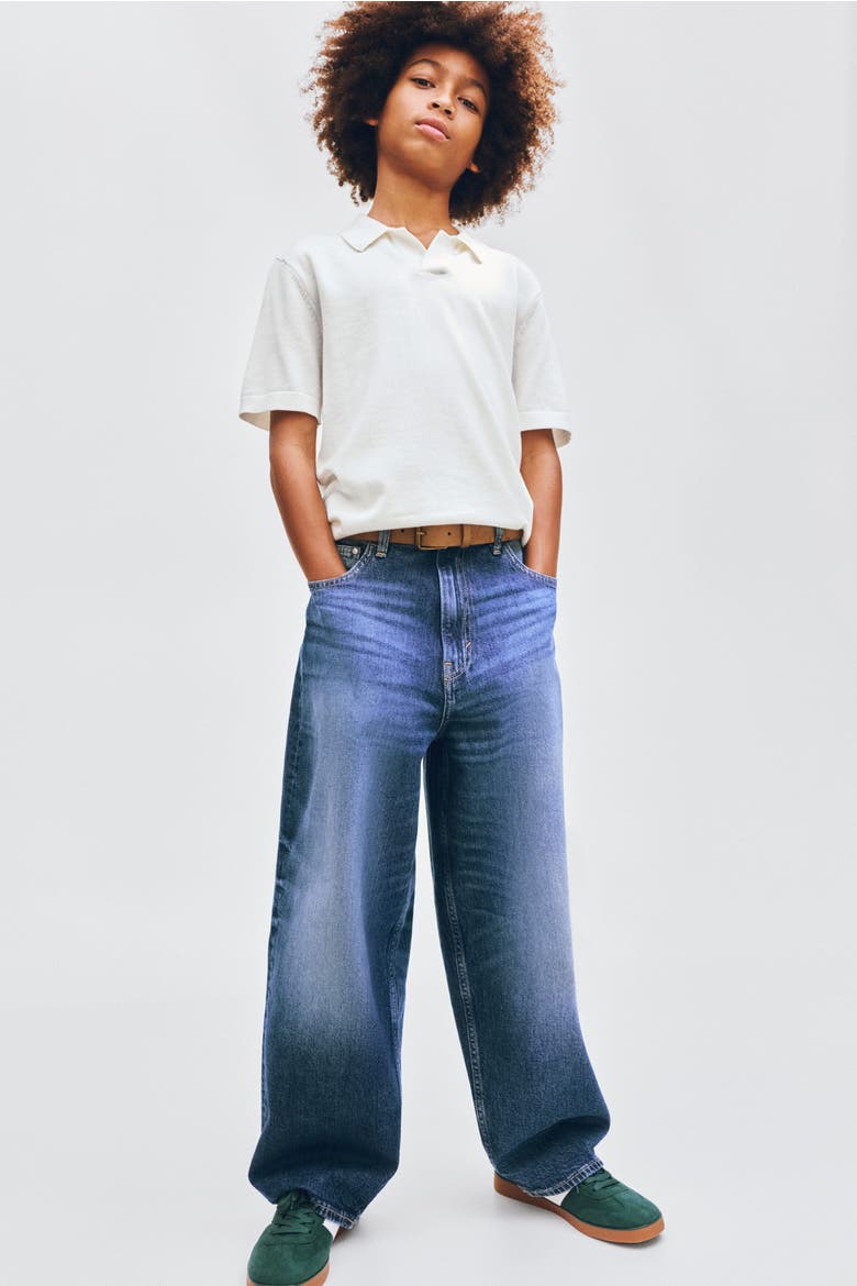 Fine-knit Cotton Polo Shirt, Alternate, color, Cream