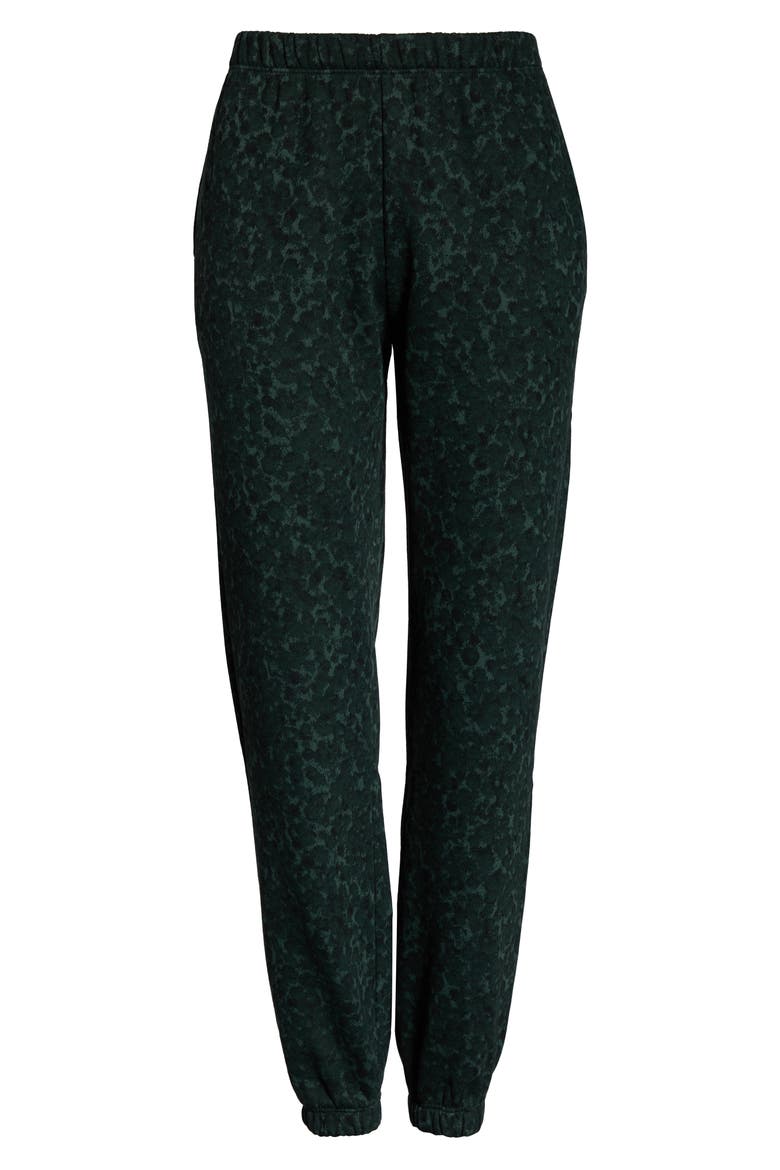 Cozy Lounge Jogger Pants, Alternate, color, EVERGREEN LEOPARD