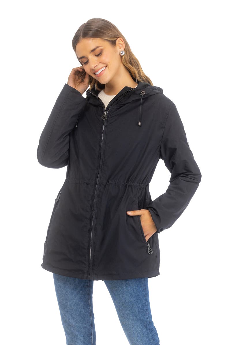 GORSKI Lightweight Jacket With Zip Jackets & Hood, Alternate, color, Black