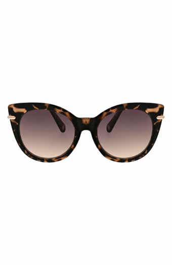 BCBG 53mm Round Cat Eye Sunglasses