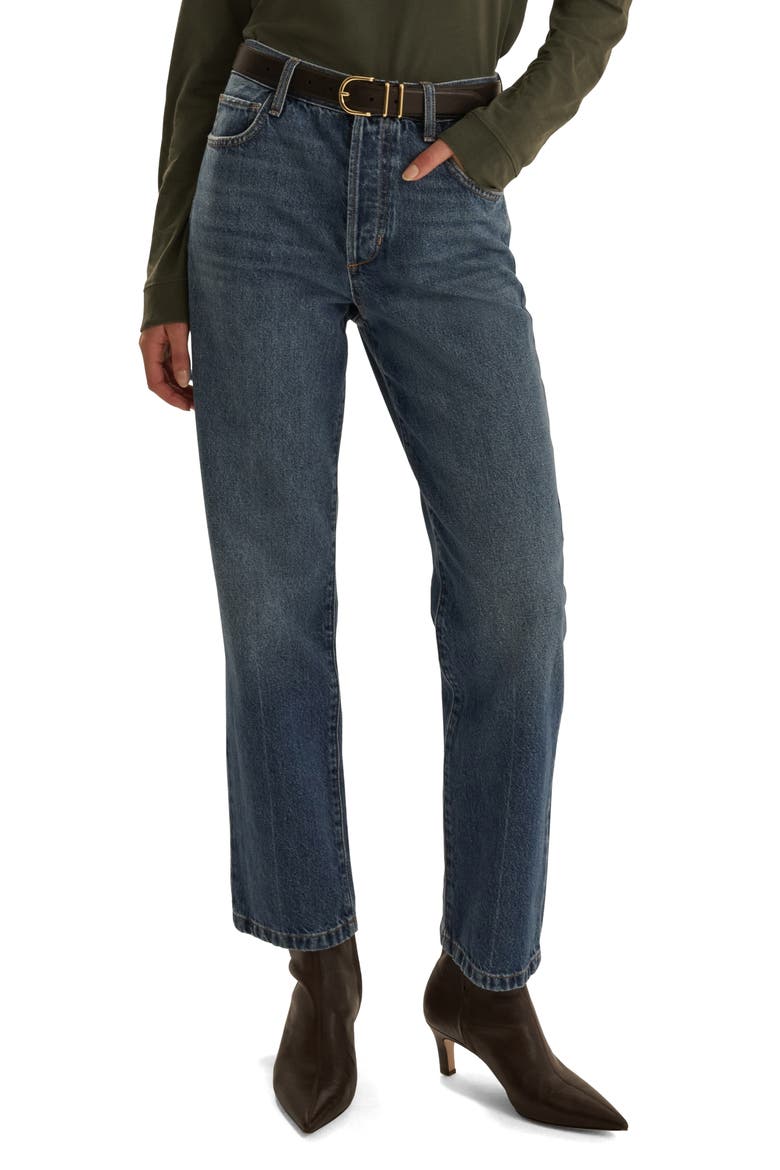 The Otto High Waist Ankle Straight Leg Jeans, Main, color, VINTAGE CAMPBELL