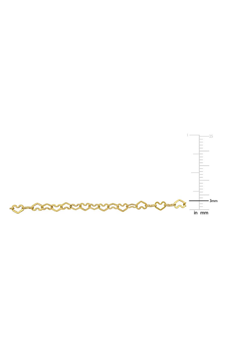 DELMAR 14K Yellow Gold 3mm Heart Link Bracelet, Alternate, color, 
