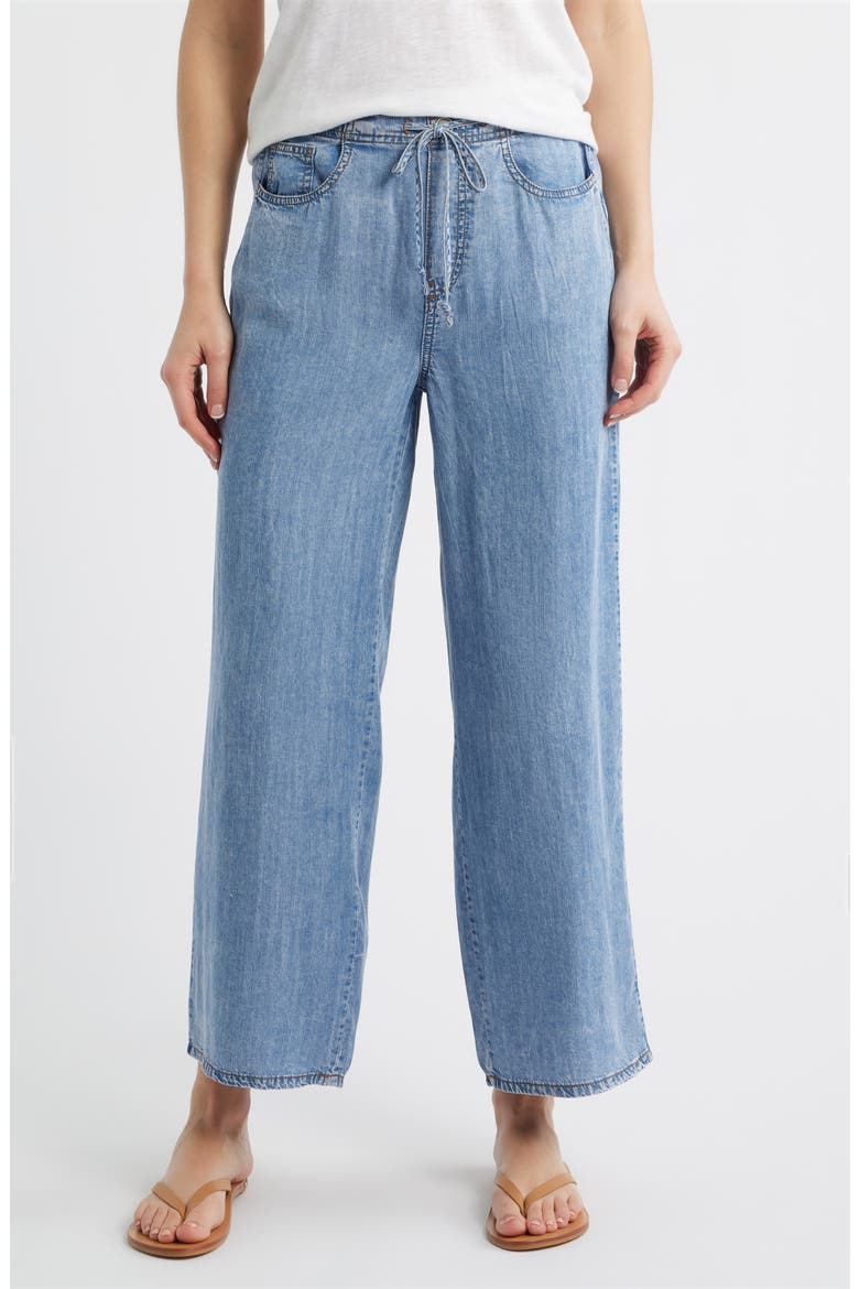 Cass Chambray Drawstring Pants, Main, color, MEDIUM WASH