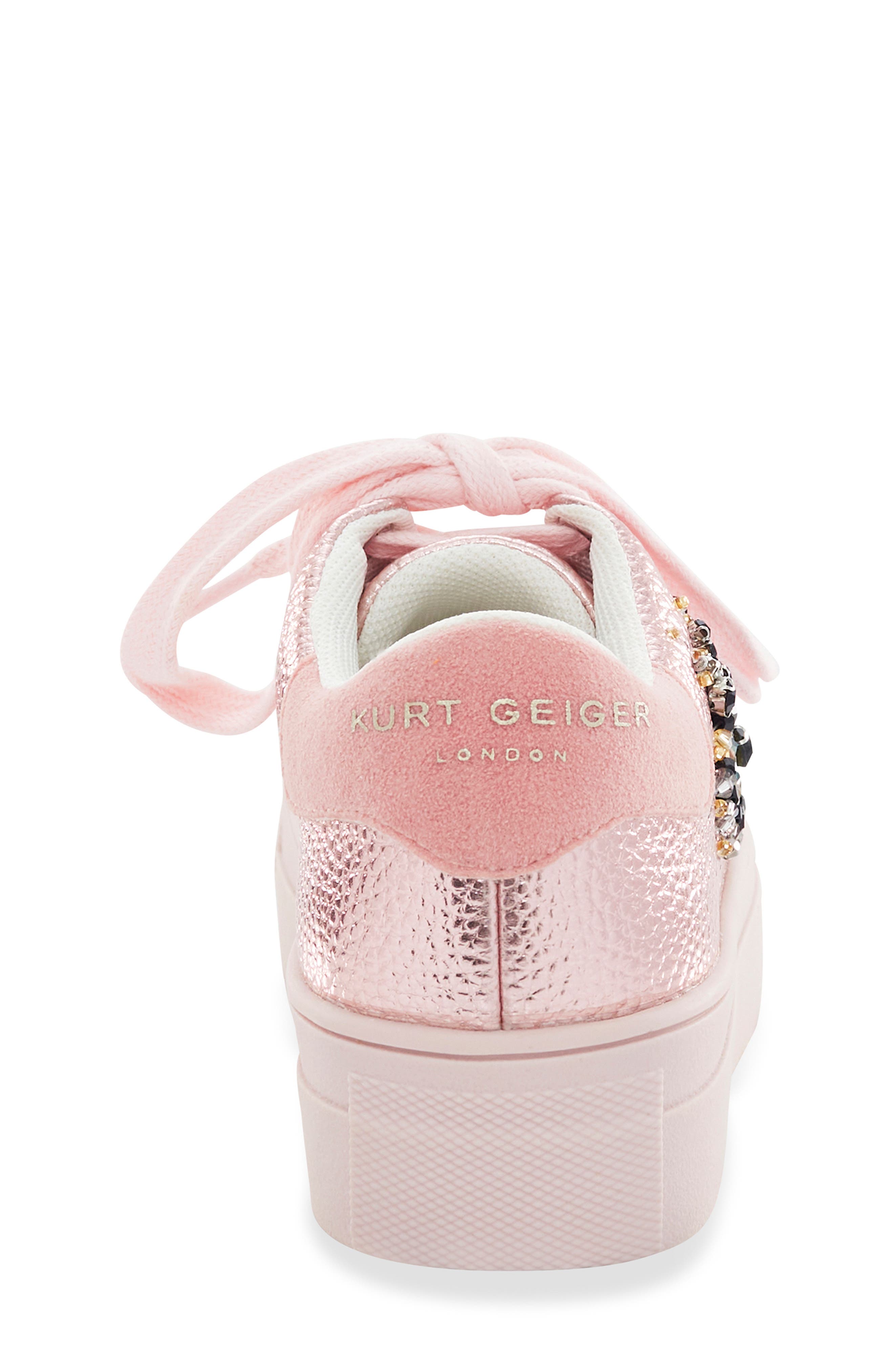 Kurt Geiger London Kids' Mini Laney Eye Platform Sneaker, Alternate, color, Pink