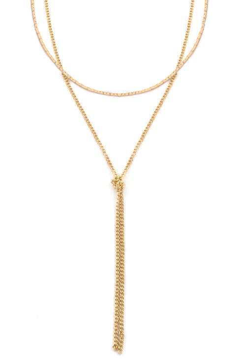 Layered Tassel Y-Necklace