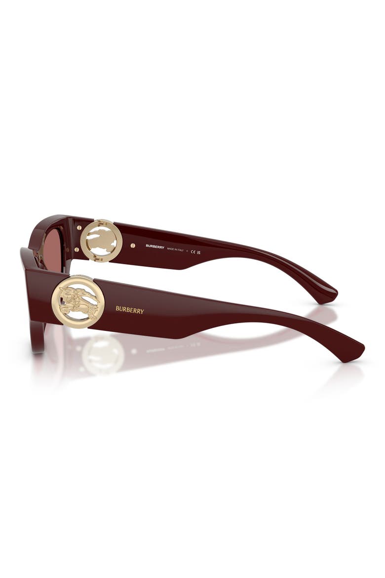 52mm Cat Eye Sunglasses, Alternate, color, BORDEAUX / DARK VIOLET