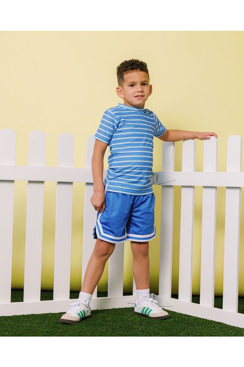 Boys Retro Mesh Basketball Short, Alternate, color, Sky Blue