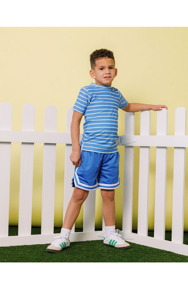 Courtside Kids Boys Retro Mesh Basketball Short, Alternate, color, Sky Blue