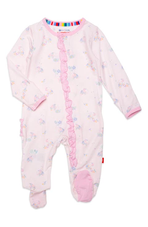 Forget Me Not Ruffle Footie (Baby)