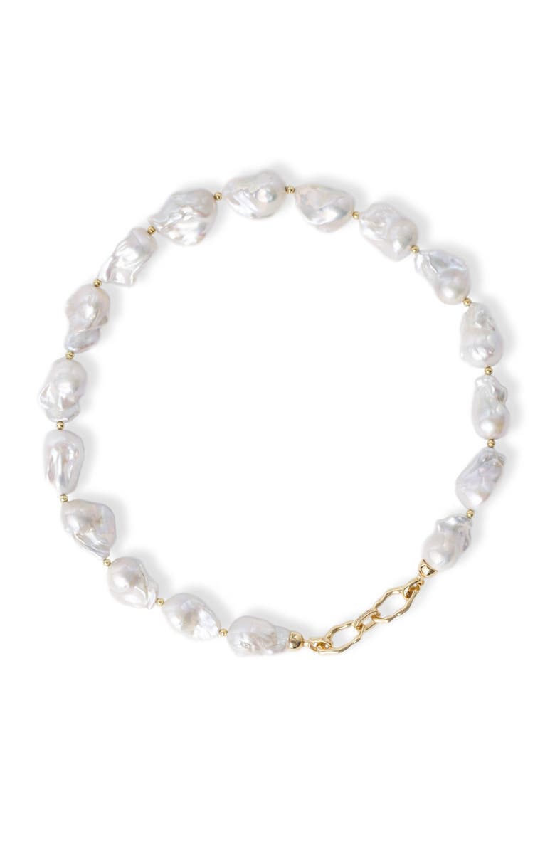 Classicharms Marina Freshwater Baroque Pearl Statement Choker Necklace, Main, color,