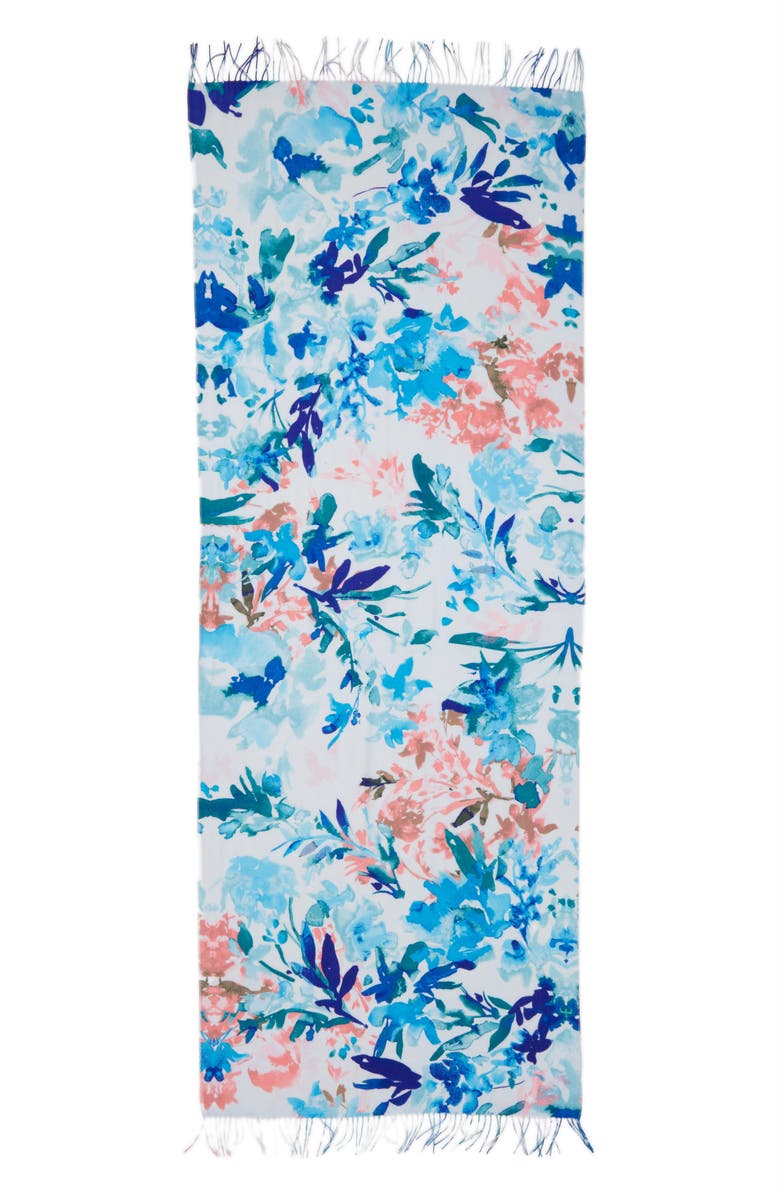 Nordstrom Tropical Camo Cashmere & Wool Scarf, Alternate, color, 