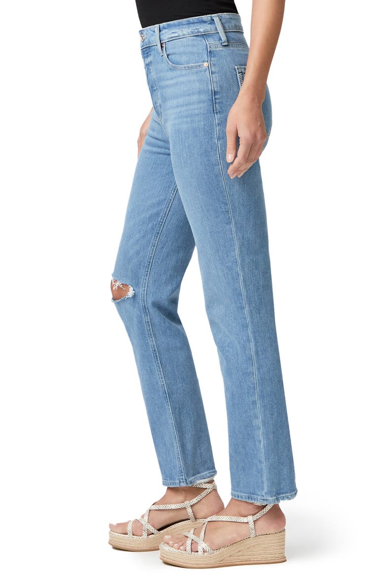 Stella Ripped High Waist Straight Leg Jeans, Alternate, color, PECOTDSTHM