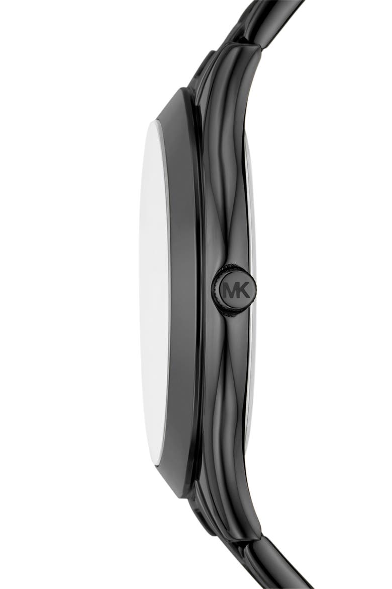 Slim Runway Bracelet Watch, 42mm, Alternate, color, BLACK