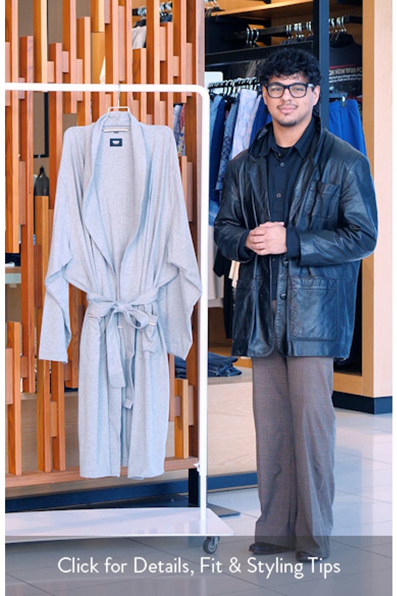 Shawl Collar Knit Cotton Robe video