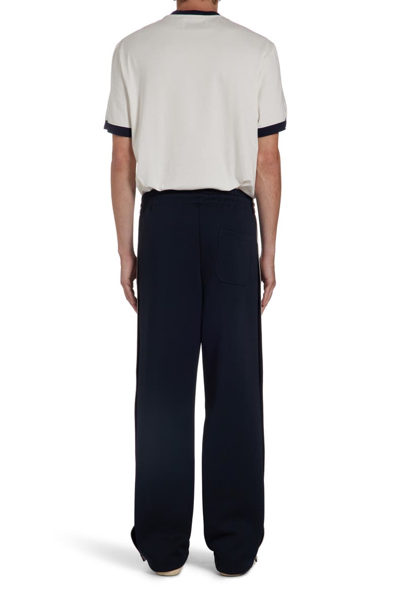 Side Stripe Snap Track Pants, Alternate, color, DARK BLUE/ PAPYRUS