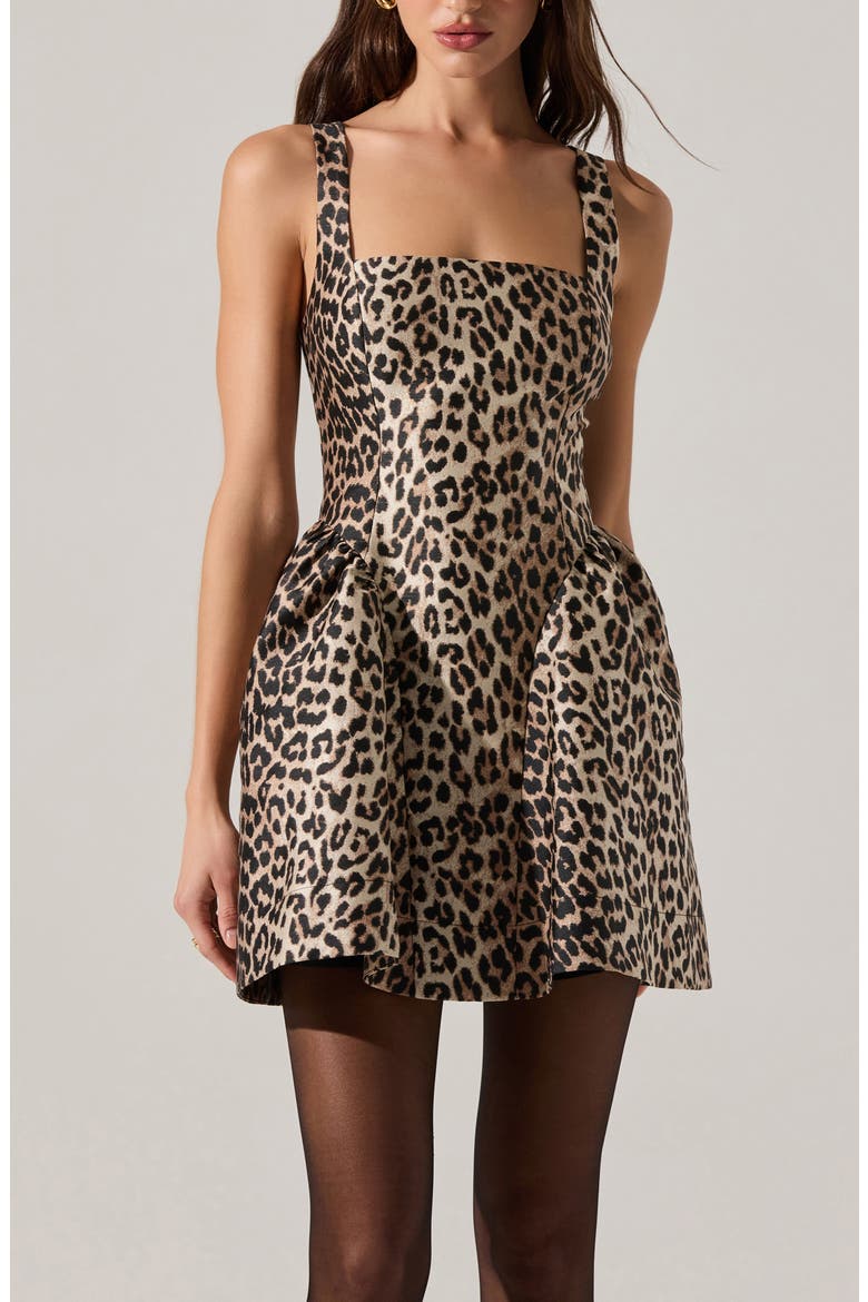 Claudie Sleeveless Minidress, Alternate, color, LEOPARD PRINT
