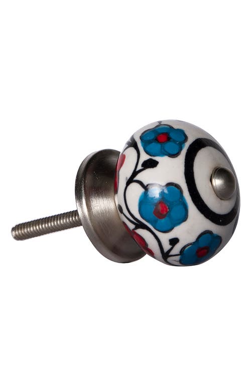 Kinetic 8-pack Knobs In Teal Floral