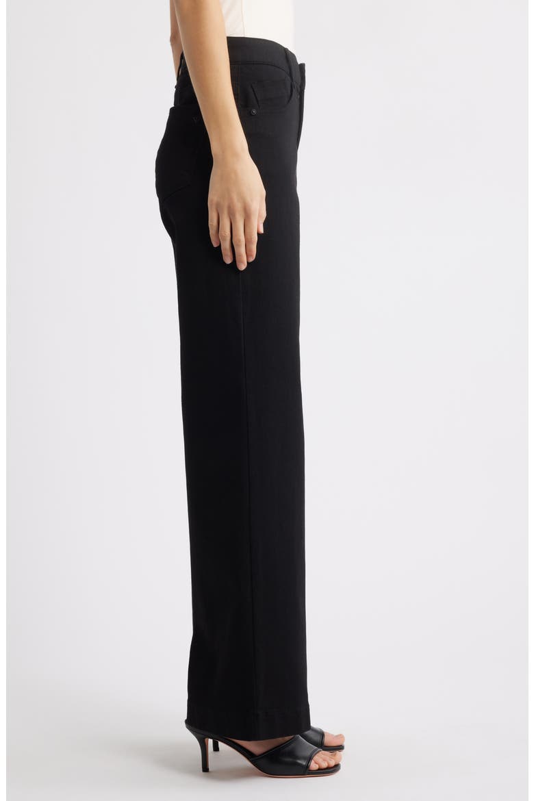 Sam High Waist Wide Leg Jeans, Alternate, color, BLACK