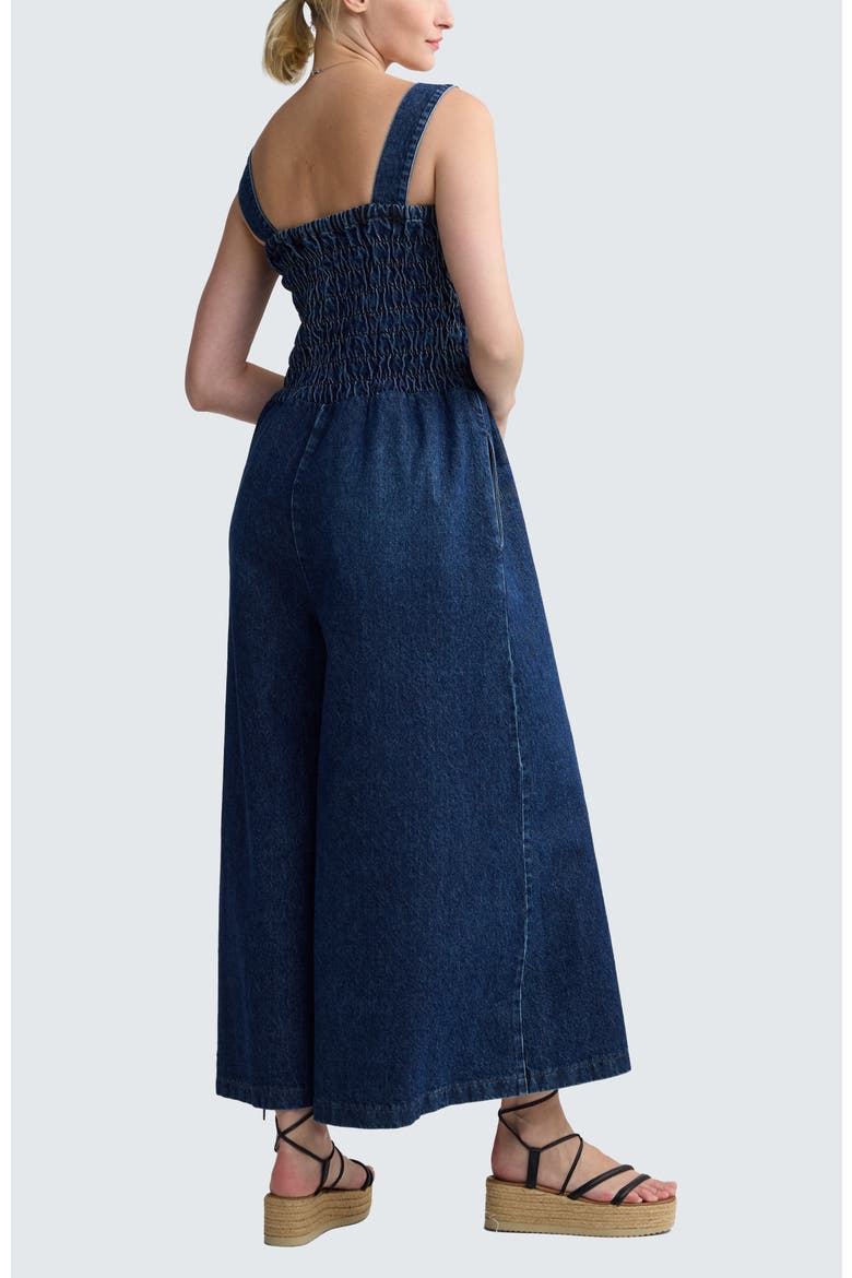 Wren Architectural Denim Jumpsuit, Alternate, color, Indigo Denim