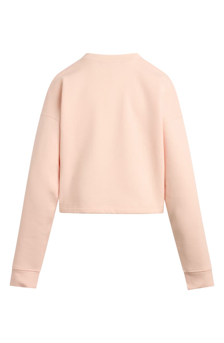 Favorite Daughter The Collegiate Logo Crop Sweatshirt, Alternate, color, Pale Pink/ White