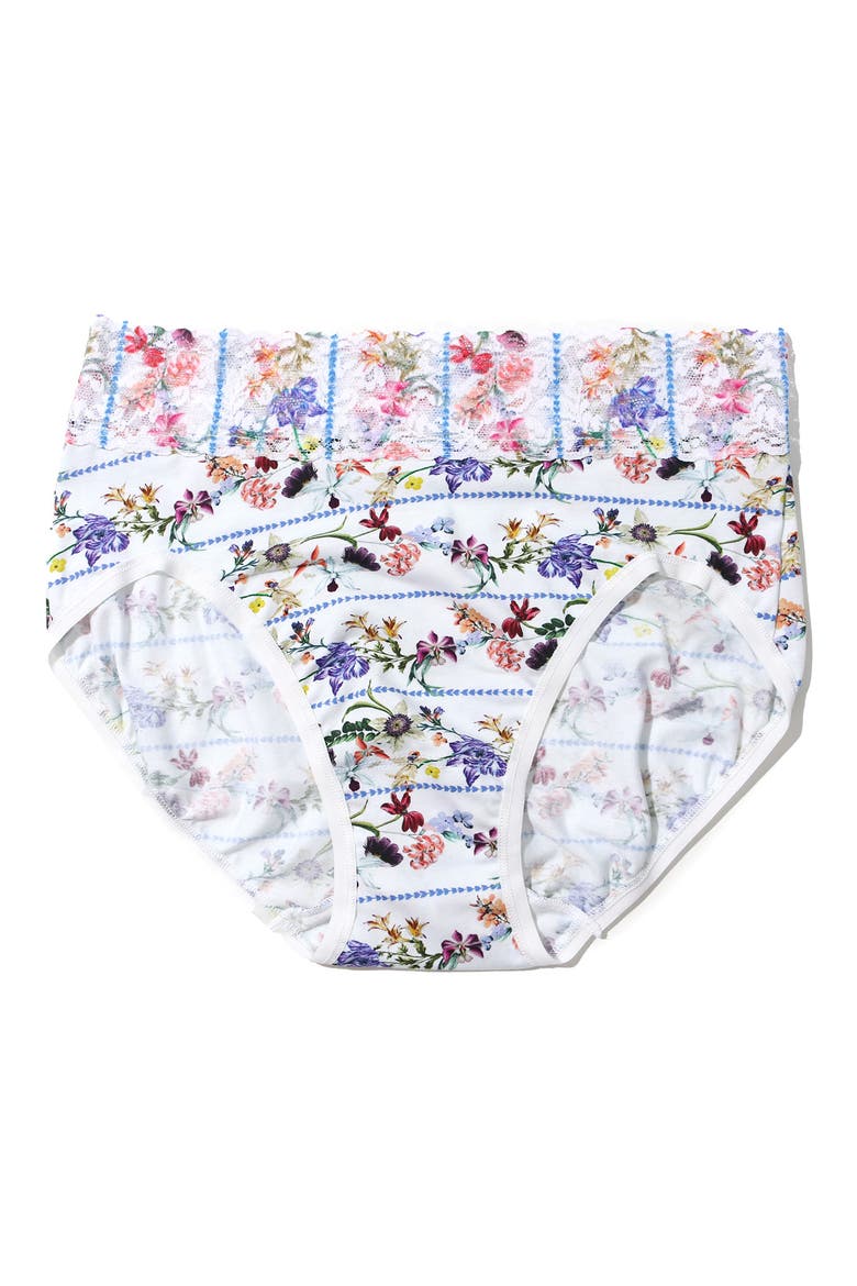 Print Supima® Cotton French Briefs, Alternate, color, FLOWER CROWN