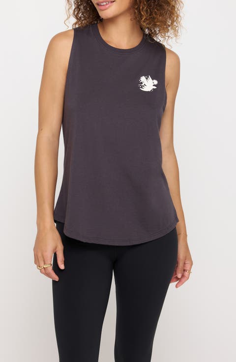 Empathy Jade Cotton & Modal Graphic Muscle Tank