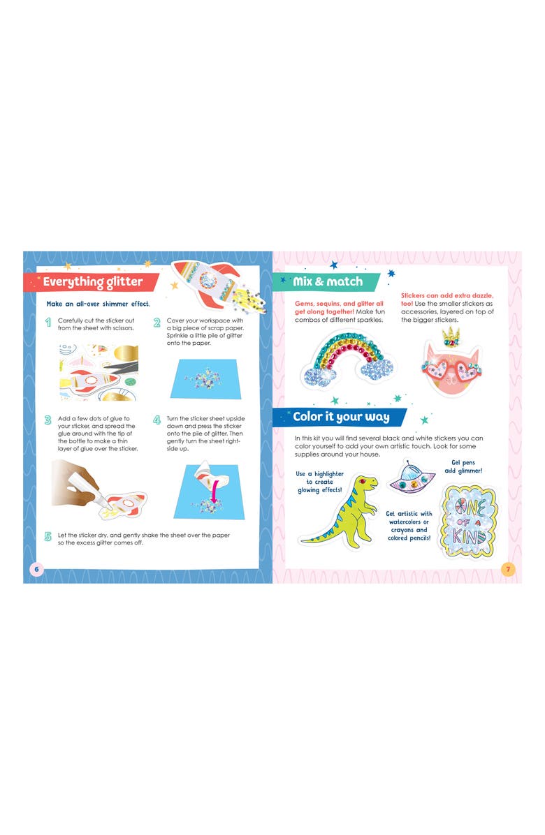 Klutz Make Your Own Gem Stickers Craft Kit, Alternate, color, 