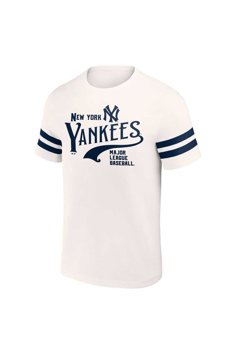 Men's Darius Rucker Collection by Fanatics Cream New York Yankees Yarn Dye Vintage T-Shirt, Alternate, color, White