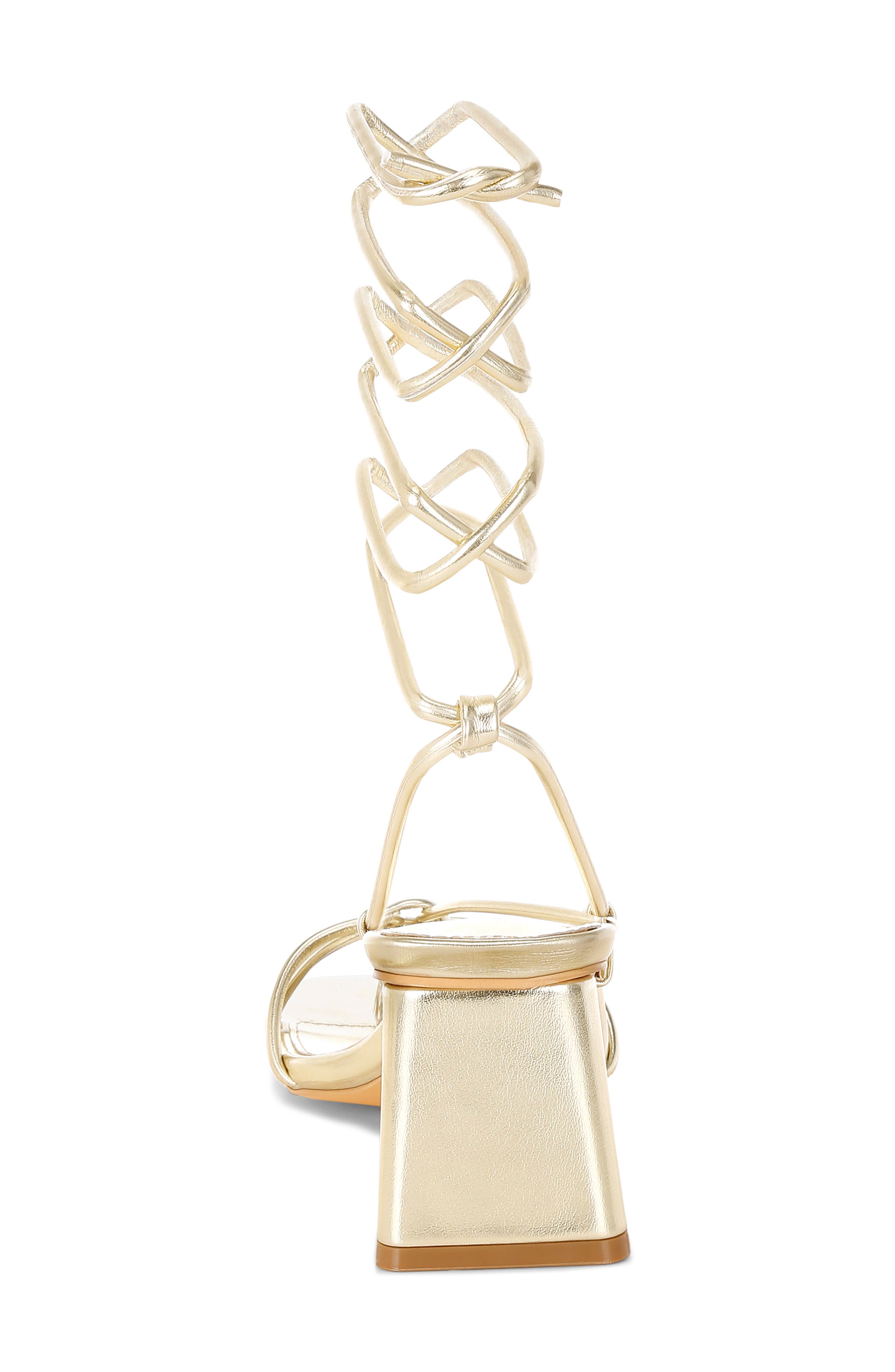 Spruce Dessert Ankle Wrap Sandal, Alternate, color, GOLD