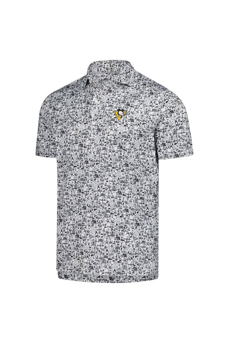 Men's johnnie-O  Black/White Pittsburgh Penguins Slapshot Polo, Alternate, color, Black
