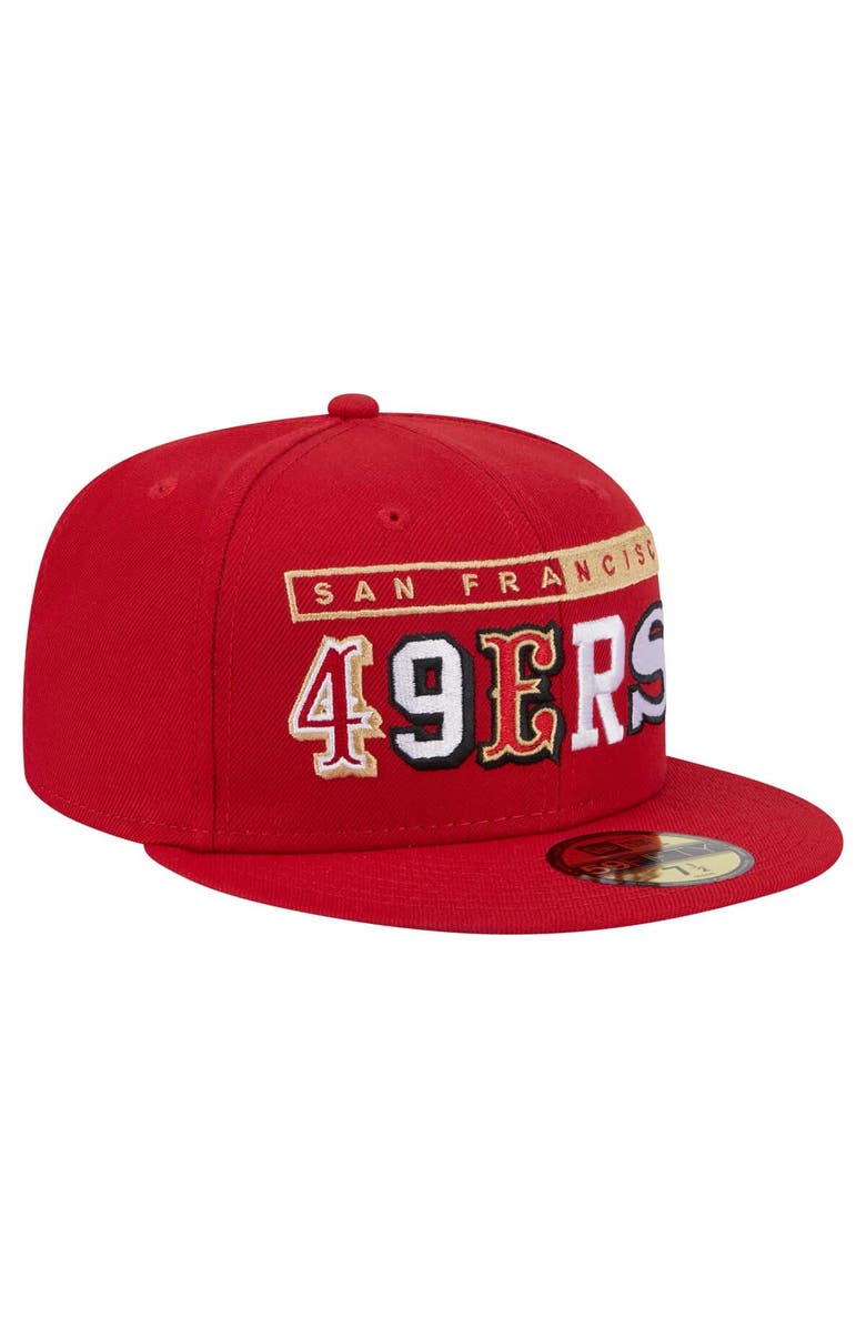 New Era Men's New Era Scarlet San Francisco 49ers Ransom 59FIFTY Fitted Hat, Alternate, color, 