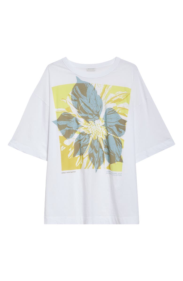 Dries Van Noten Huin Floral Oversize Cotton Graphic T-Shirt, Alternate, color,