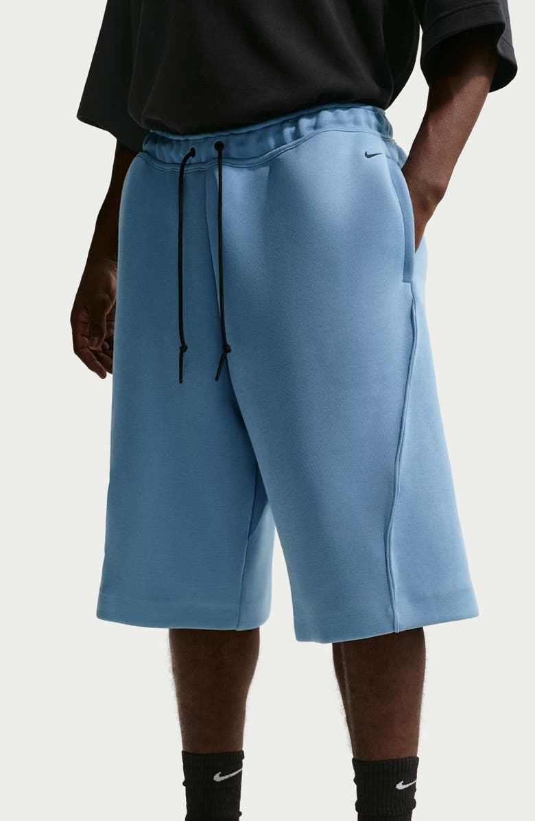 Nike Tech Fleece Shorts, Alternate, color, Work Blue/ Black
