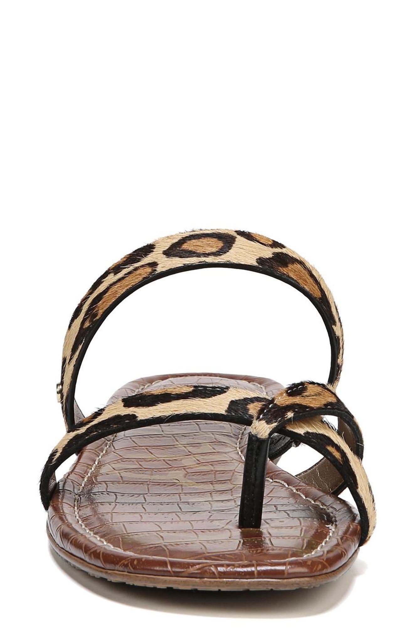 Bernice Genuine Calf Hair Sandal, Alternate, color, NEW NUDE LEOPARD BRAHMA HAIR