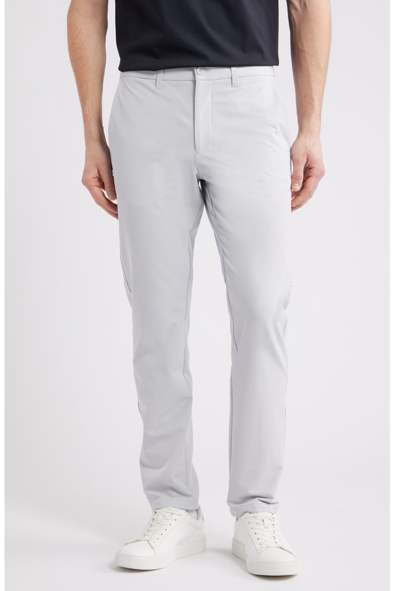 Commuter Slim Fit Technical Pants, Main, color, LIGHT GREY