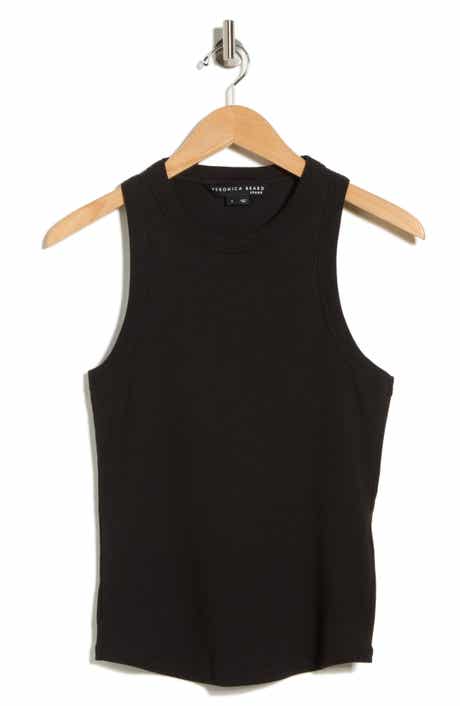 Veronica Beard Jordyn Stretch Cotton Ribbed Tank Top