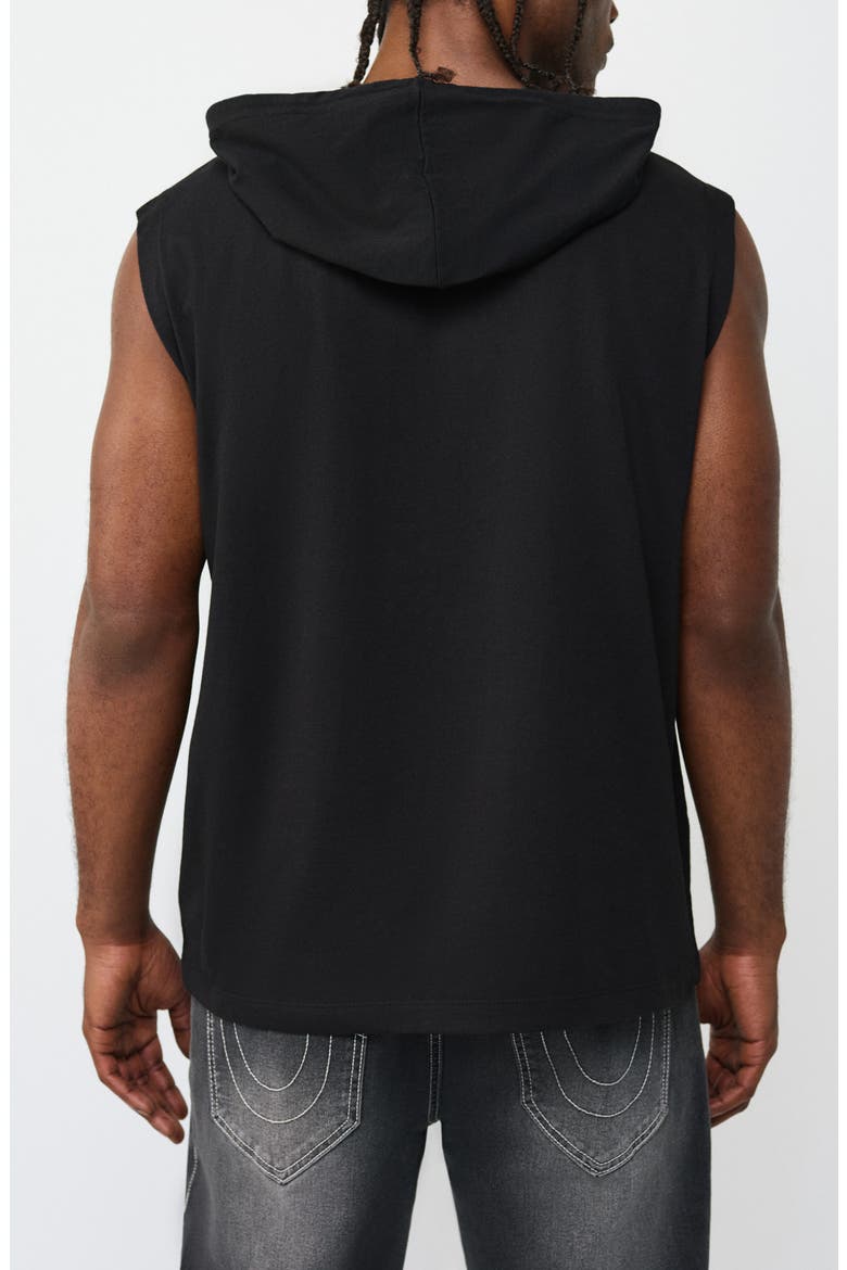 Buddha Basketball Hooded Tank, Alternate, color, JET BLACK