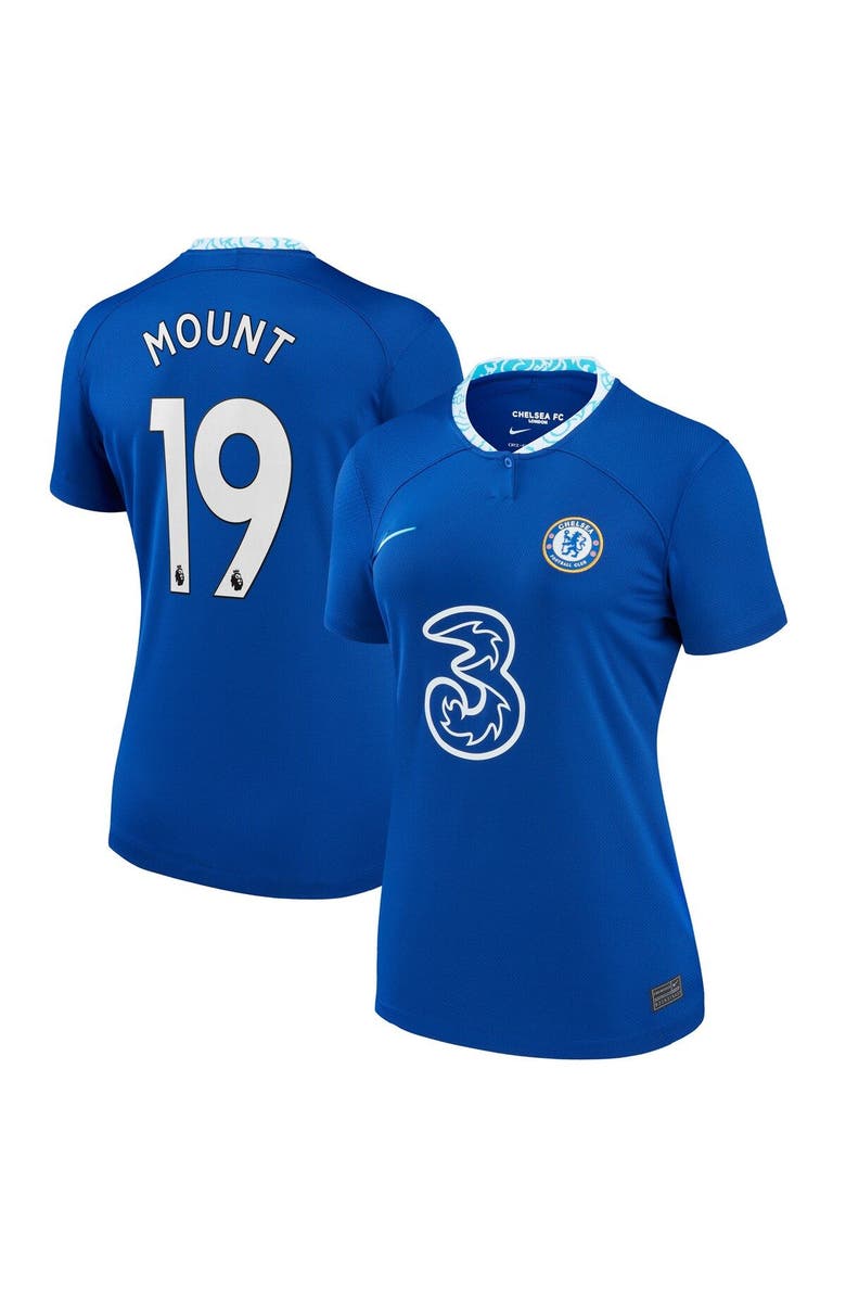 Nike Women's Nike Mason Mount Blue Chelsea 2022/23 Home Replica Jersey, Main, color,