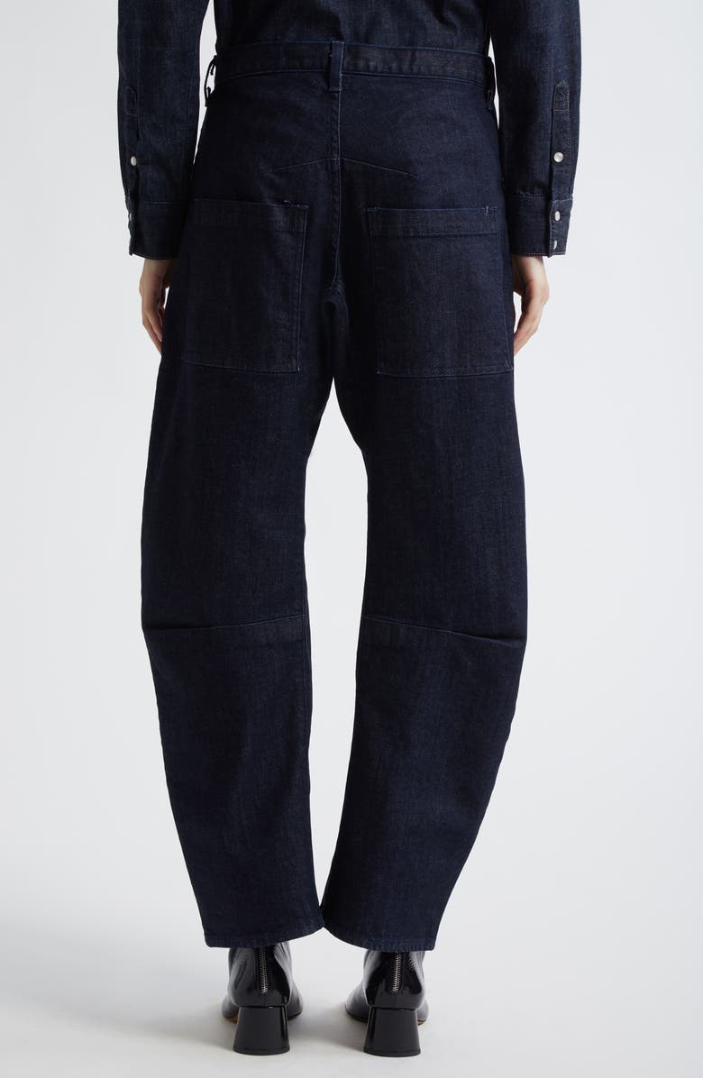 Nili Lotan Shon Barrel Jeans, Alternate, color, Indigo Rinse