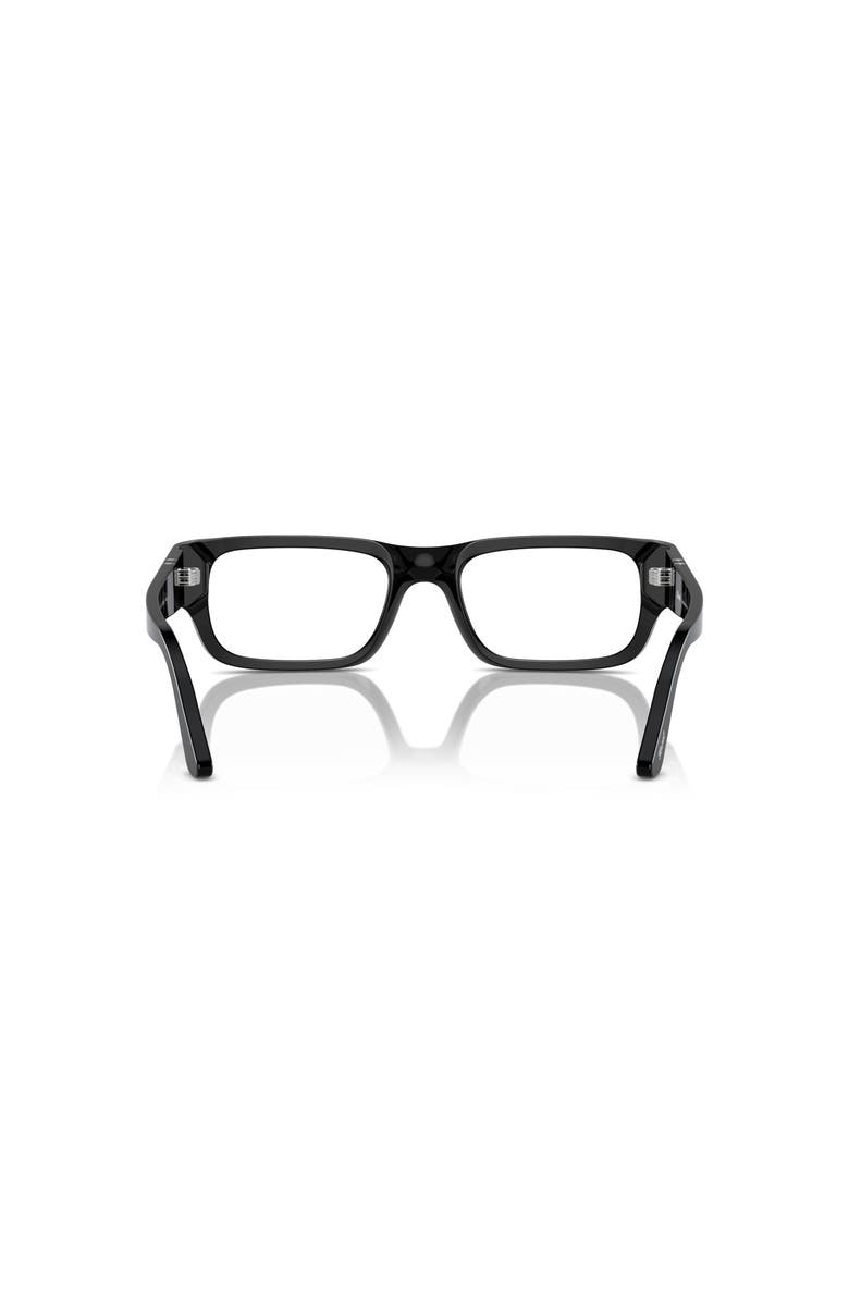 Persol 55mm Rectangle optical glasses, Alternate, color, Black