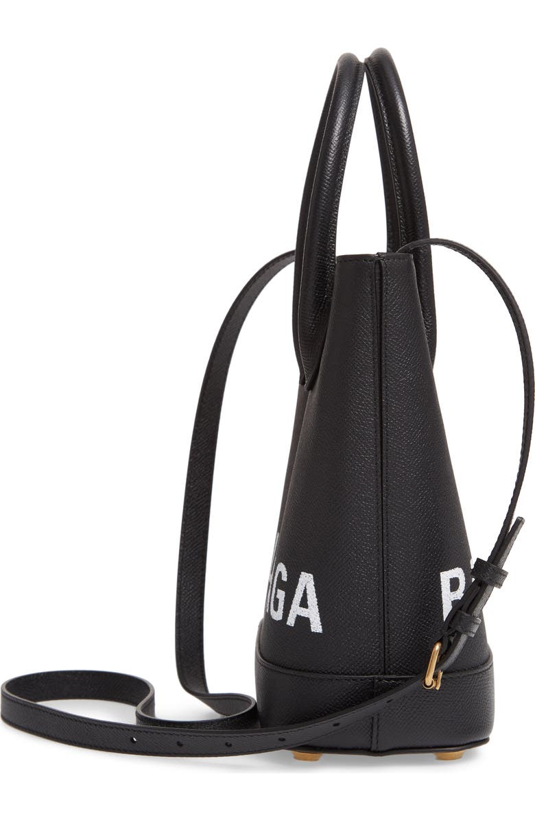 Balenciaga Ville Logo Leather Tote, Alternate, color,