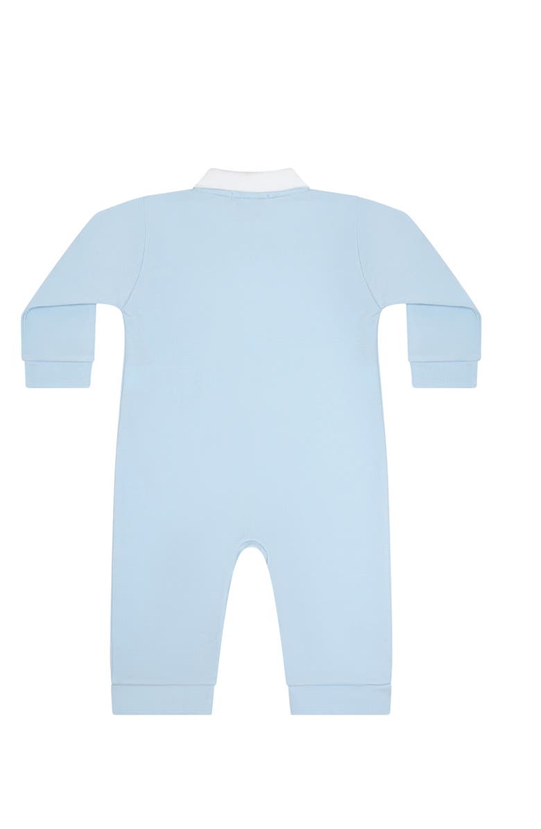 Nellapima Blue Puppy Love Embroidery Romper LS - Baby, Alternate, color,