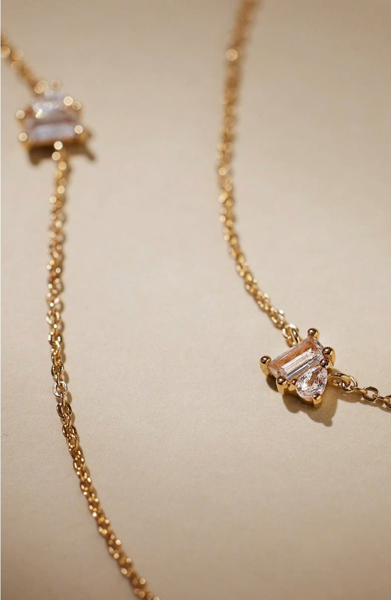 MADE BY MARY Toi et Moi Bracelet, Alternate, color, Gold Vermeil