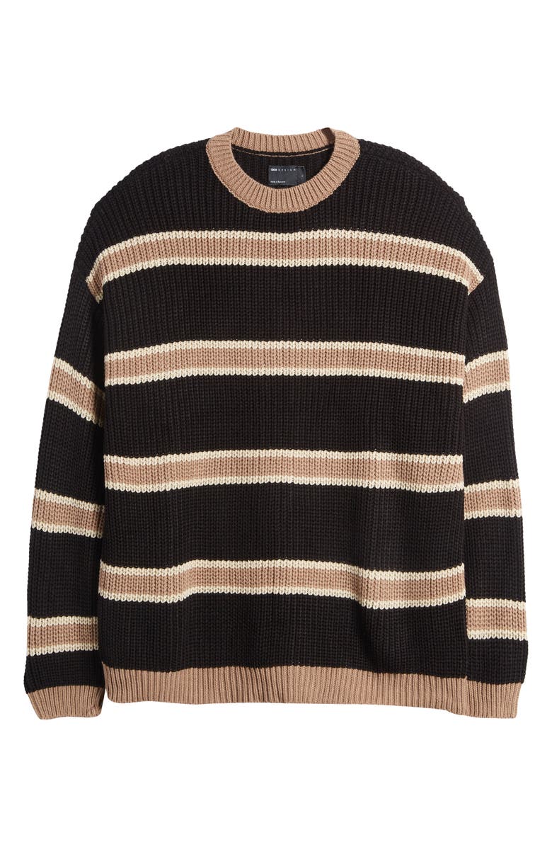 ASOS DESIGN Oversize Stripe Crewneck Sweater, Main, color, 