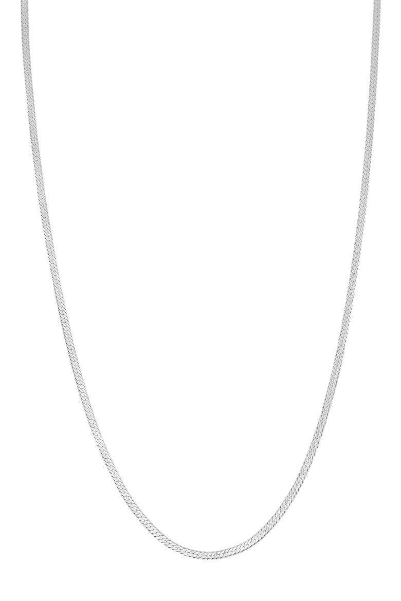 14K Gold Herringbone Necklace, Main, color, 14K WHITE GOLD